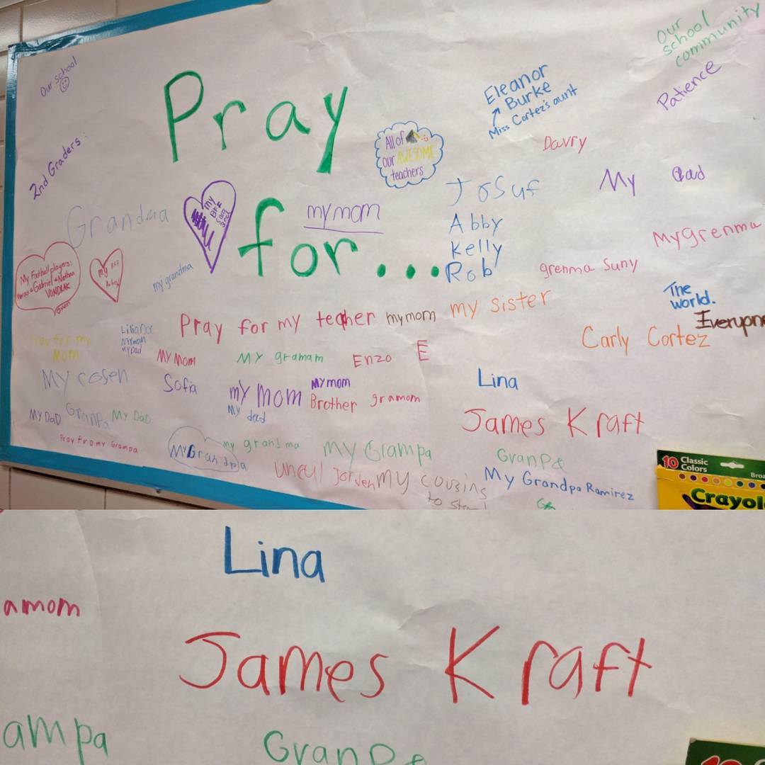 Remembering Those That Came Before Olivia's 2nd grade class has a prayer "graffiti" wall where they can write names of those they want to pray for. Many are parents and such. Olivia wrote my dad's name. Her grandfather who died 12 years before she was born. I don't feel like I bring him up that often, but she gets that it was and is a big deal that he died long before anyone was ready or expecting him. She gets that it is a hole in my—and her—life to not have him here